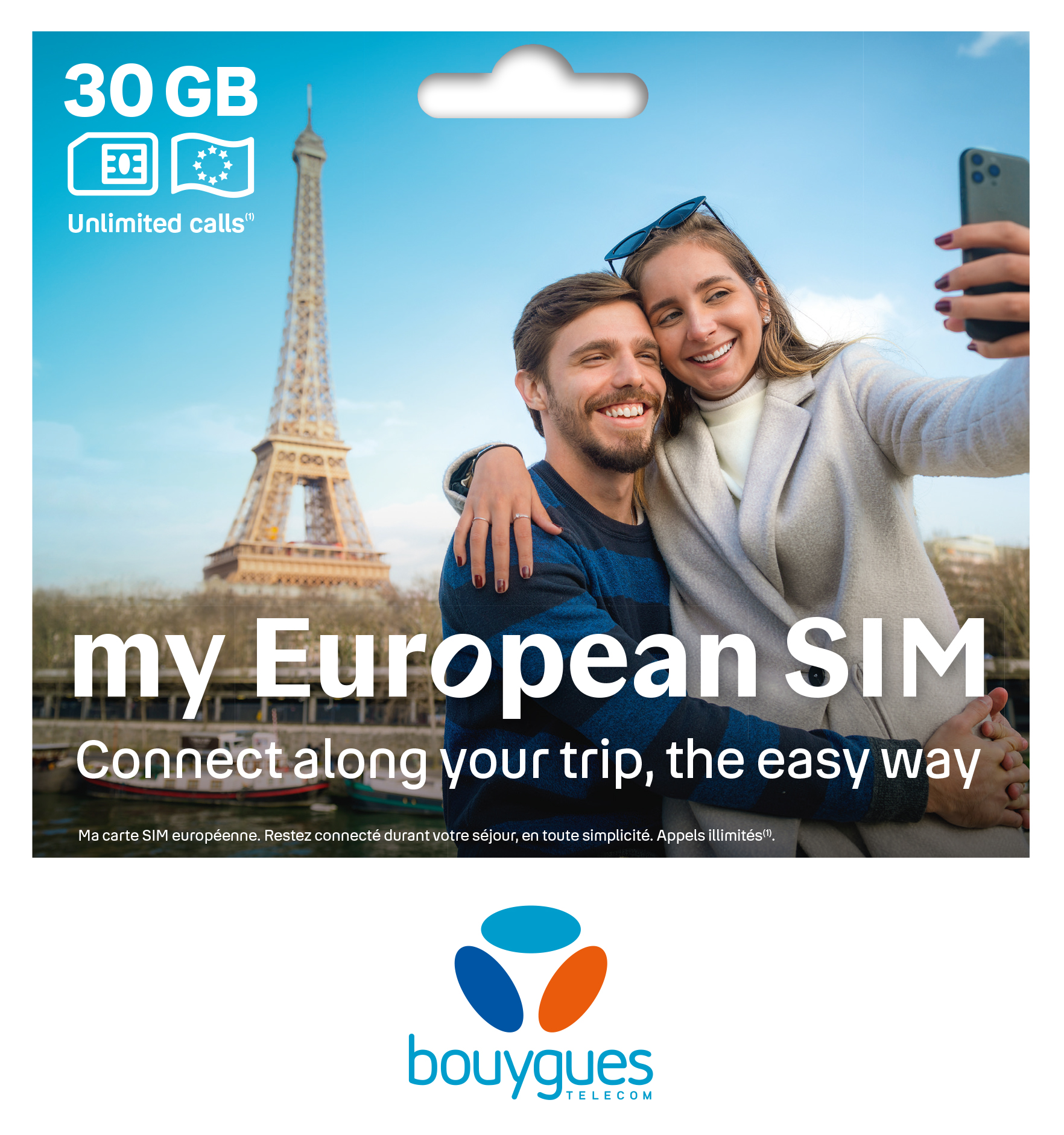 BOUYGUES TELECOM KIT SIM TRAVEL PARIS